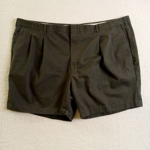 Dockers Pleated Dress Shorts Men's Waist‎ 38 Navy Microfiber Polyester